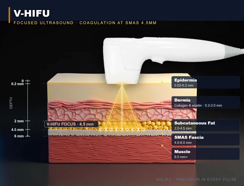 Professional HIFU machines for non-surgical face lifting and SMAS tightening
