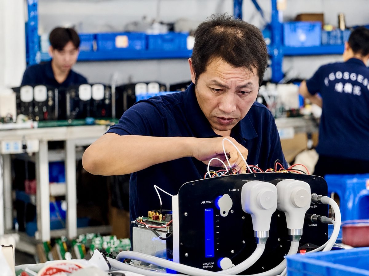 Handpiece assembly line at KOLIFU factory