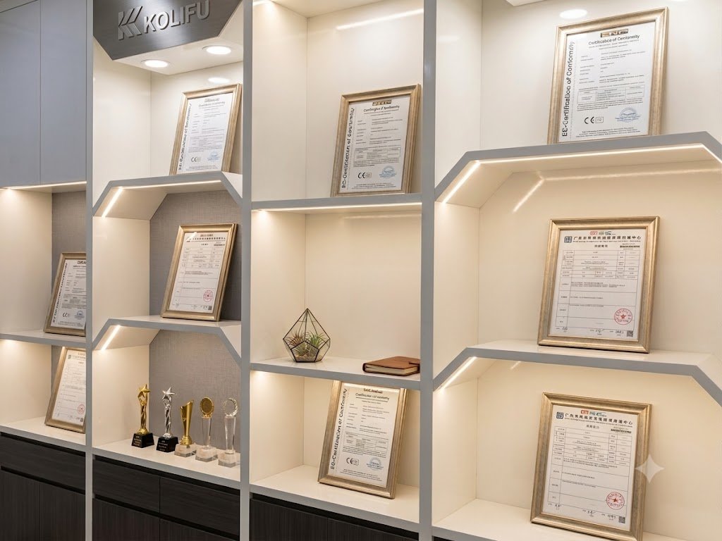 CE FDA ISO certification certificates wall